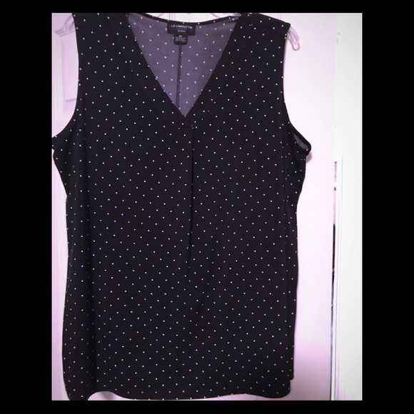 Liz Claiborne polka dot career top - Picture 1 of 1